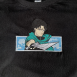 Levi Boxed Embroidery Design stitched by a customer