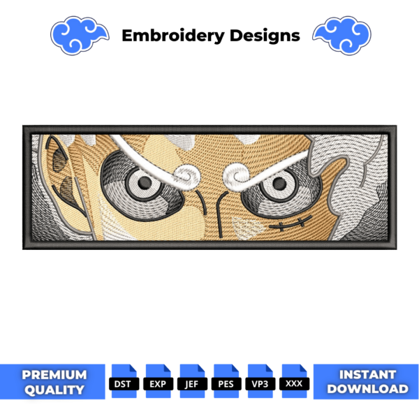 Luffy Gear 5 Eyes Embroidery Design