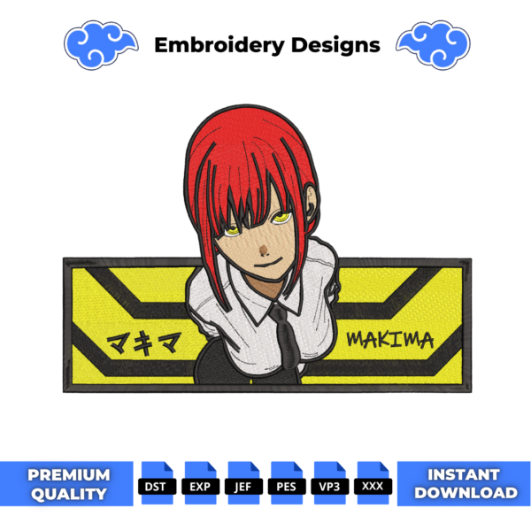 Makima Embroidery Design