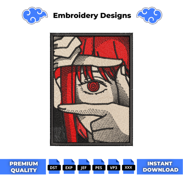 Makima Portrait Embroidery Design