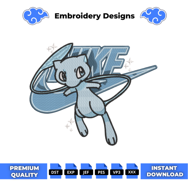 Mew Embroidery Design