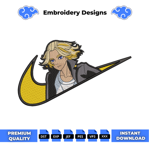 Mikey Swoosh Embroidery Design