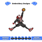 Miles Morales Air Jordan Embroidery Design