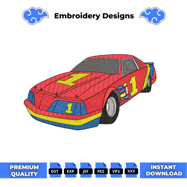 Nascar Car Embroidery Design