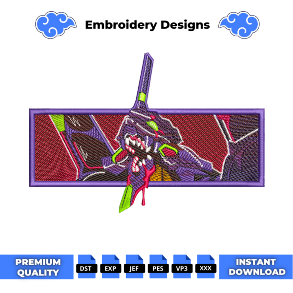 Neon Genesis Evangelion Embroidery Design