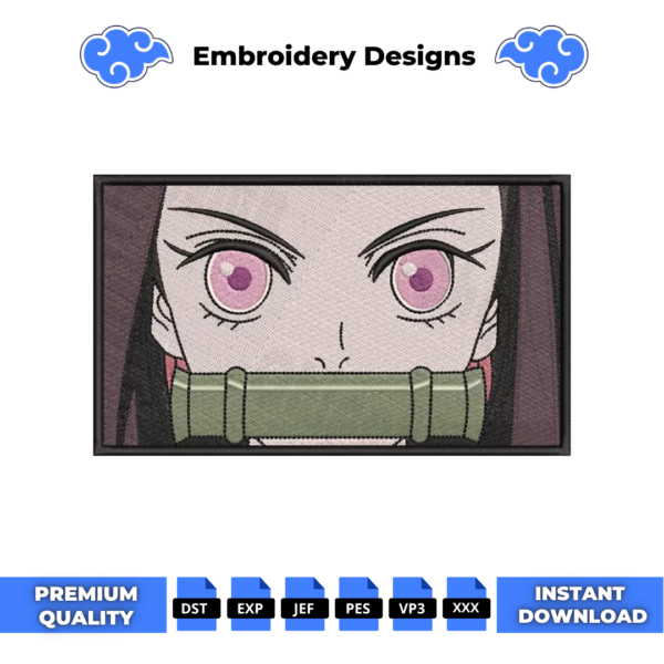 Nezuko Boxed 3 Embroidery Design
