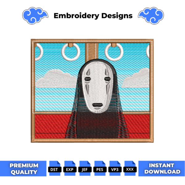 No Face Embroidery Design