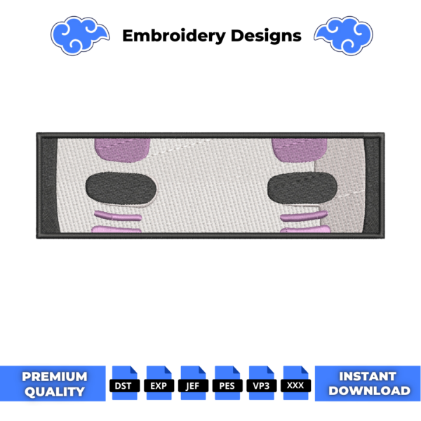 No Face Eyes Embroidery Design