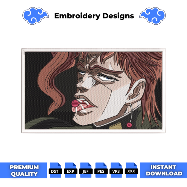 Noriaki Kakyoin Embroidery Design