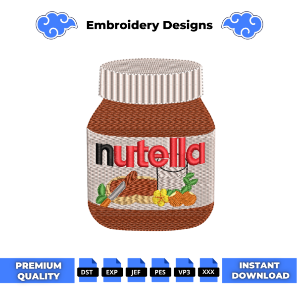 Nutella Embroidery Design
