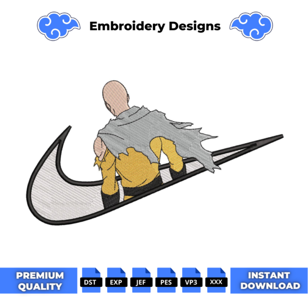 One Punch Man Anime Embroidery Design