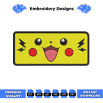 Pikachu Eyes Embroidery Design
