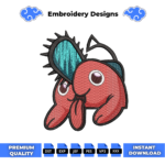 Pochita Embroidery Design