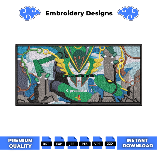 Pokemon Emerald Embroidery Design