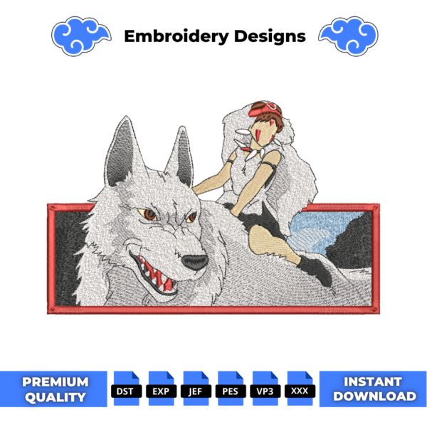 Princess Mononoke Boxed Embroidery Design