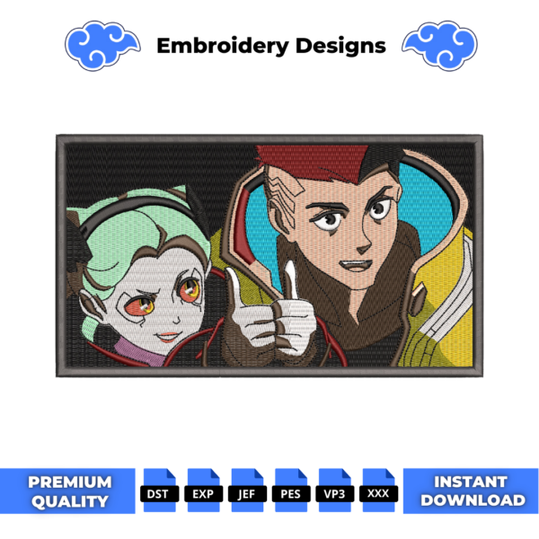 Rebecca and David Embroidery Design