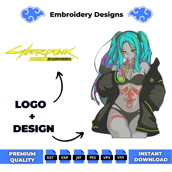Rebecca and Logo Embroidery Design