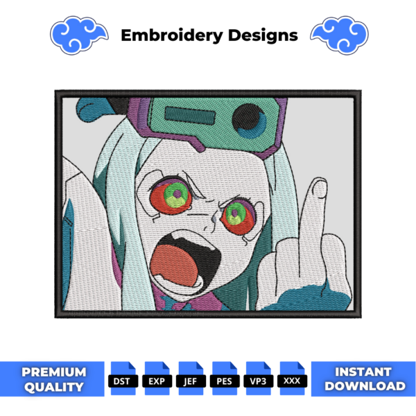 Rebecca Cyberpunk Embroidery Design