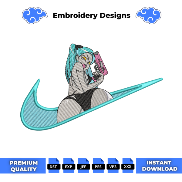 Rebecca Swoosh Embroidery Design