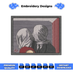 Rene Magritte – The Lovers Embroidery Design