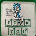 Rick F you and Logo Embroidery Design stitched by a customer