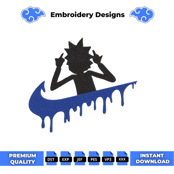 Rick Sanchez Swoosh Embroidery Design
