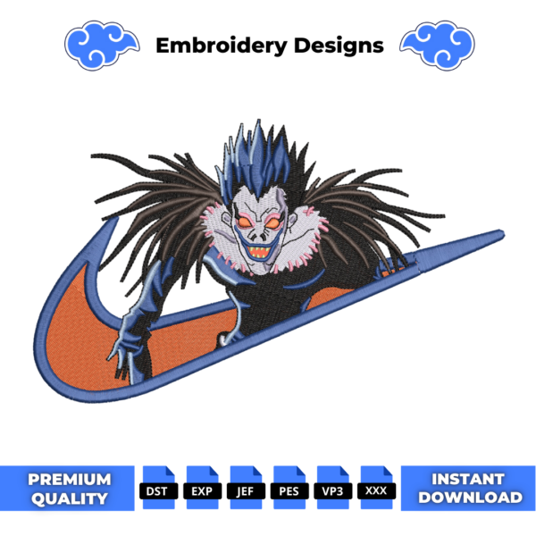 Ryuk Swoosh Embroidery Design