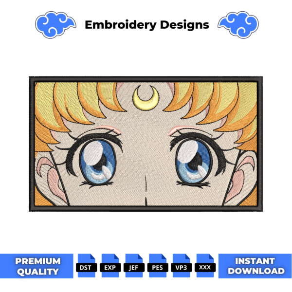 Sailor Moon Eyes 2 Embroidery Design