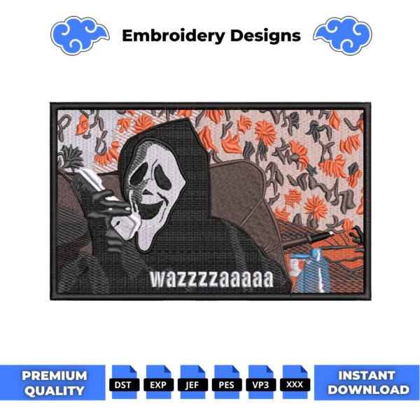 Scary Movie Embroidery Design