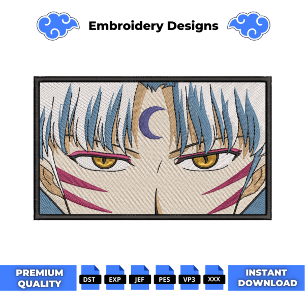 Sesshomaru Eyes Embroidery Design