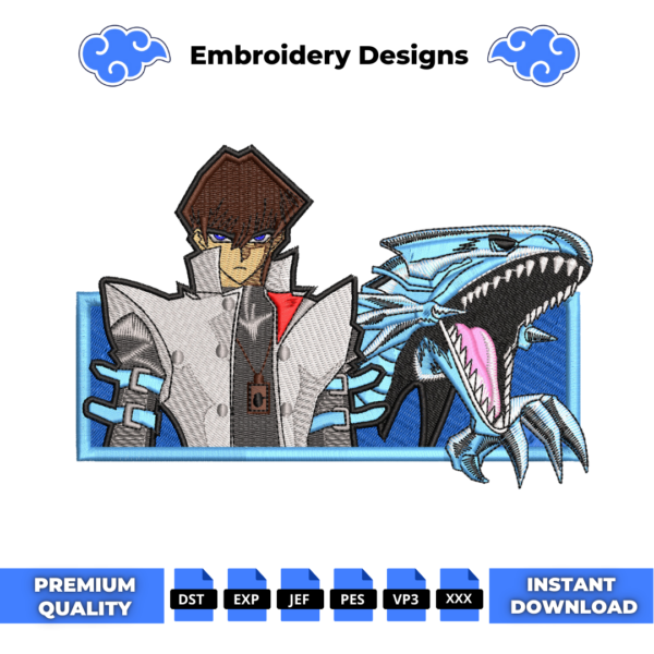 Seto Kaiba Boxed Embroidery Design