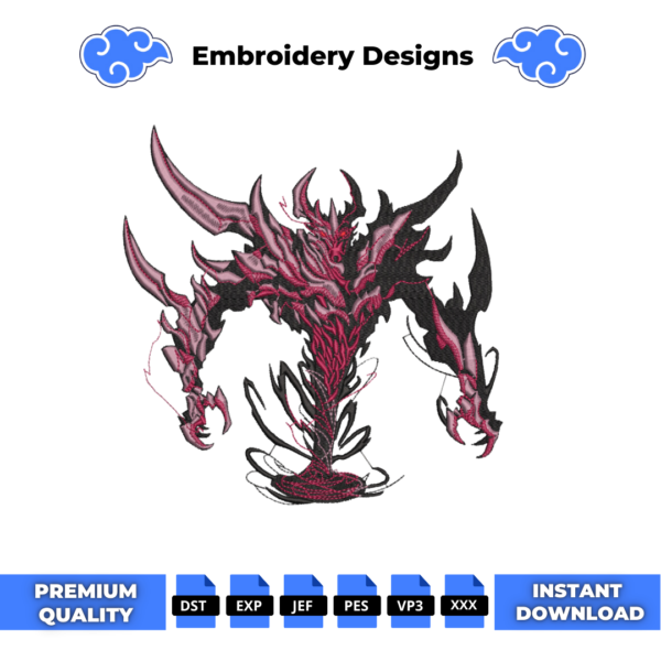 Shadow Fiend Dota 2 Embroidery Design