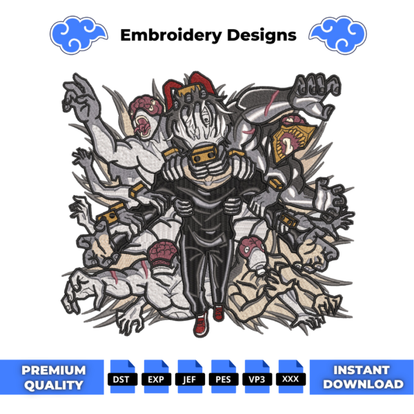 Shigaraki Tomura Embroidery Design