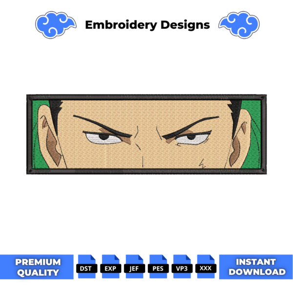 Shikamaru Eyes Embroidery Design