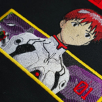 Shinji Anime Embroidery Design stitched by a customer