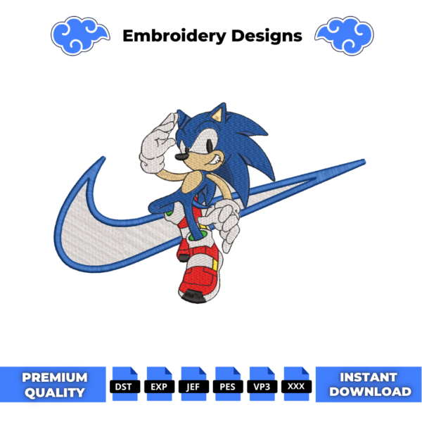 Sonic the Hedgehog Embroidery Design