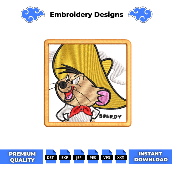 Speedy Cap Embroidery Design