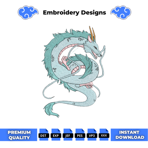 Spirited Away Dragon 2 Embroidery Design
