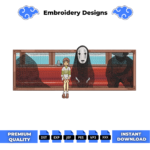 Spirited Away Train Embroidery Design