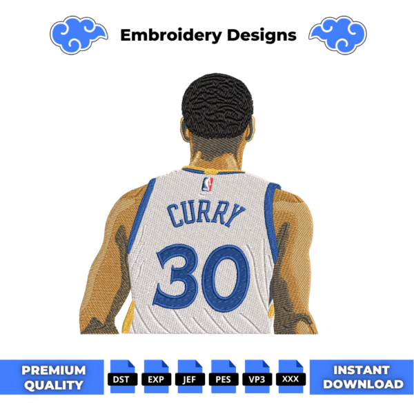 Stephen Curry NBA Embroidery Design