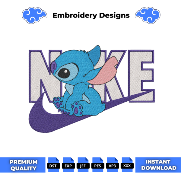 Stitch Swoosh Embroidery Design