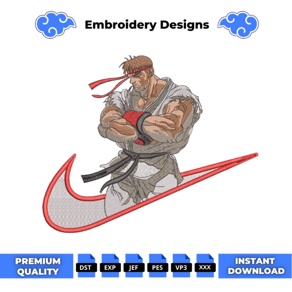 Street Fighter Embroidery Design