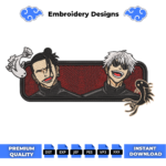 Suguru Geto and Satoru Gojo Embroidery Design