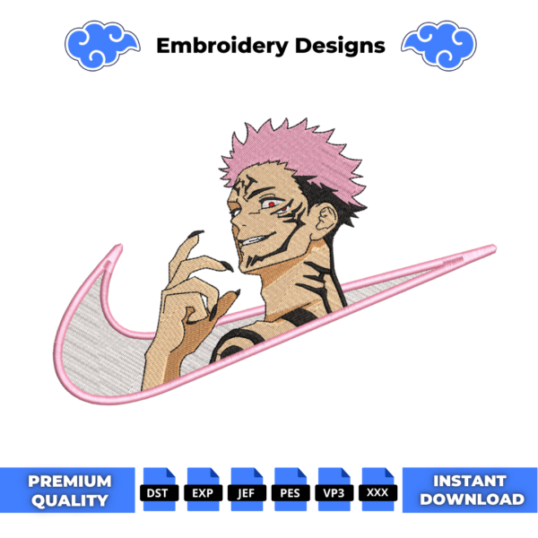 Sukuna Swoosh Embroidery Design