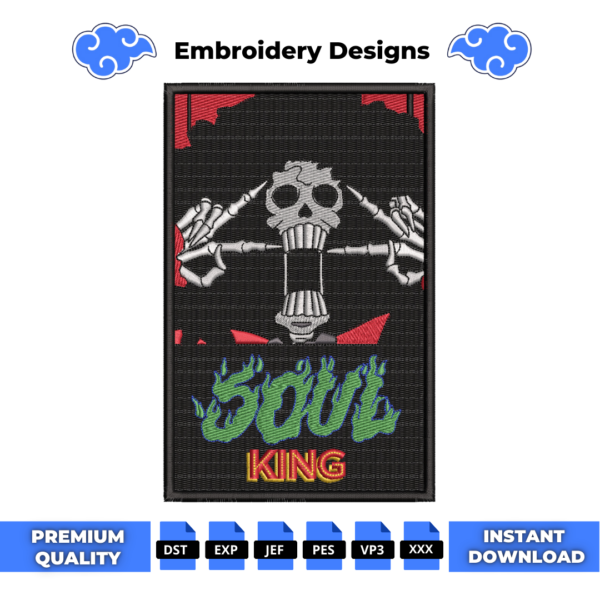The Soul King Brook Embroidery Design