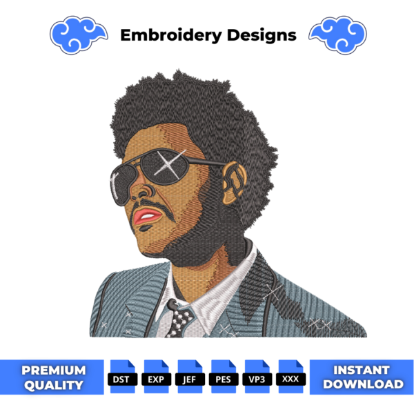 The Weeknd Embroidery Design