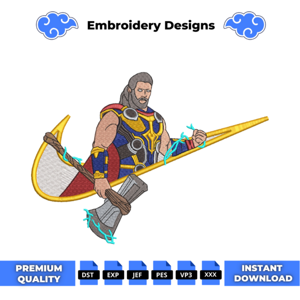 Thor Embroidery Design