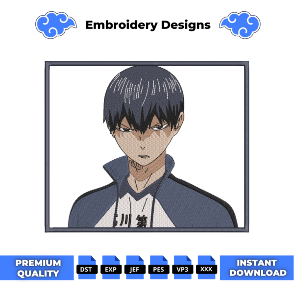 Tobio Kageyama Embroidery Design