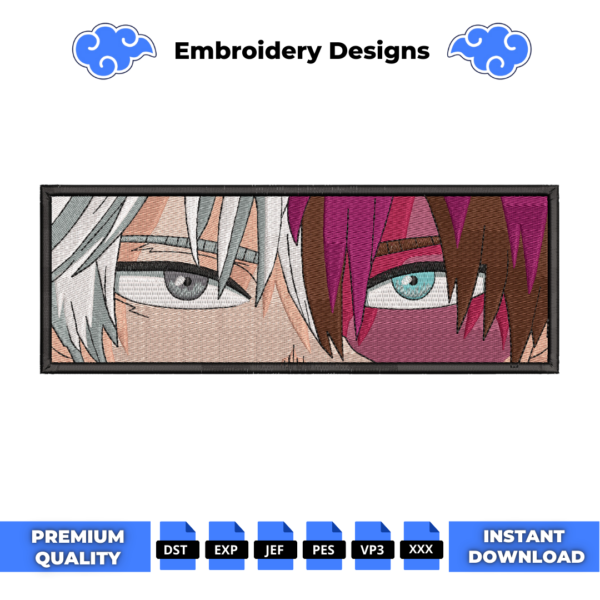 Todoroki Eyes Anime Embroidery Design