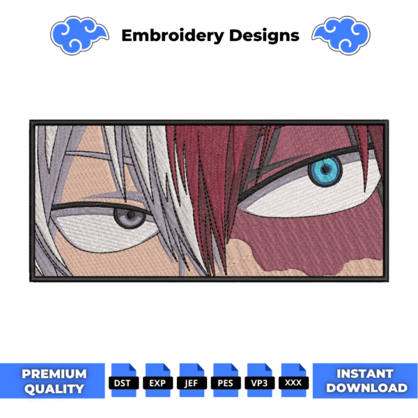 Todoroki Eyes Embroidery Design